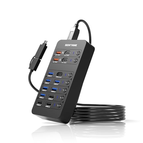 sentank 14-Port Powered USB Hub