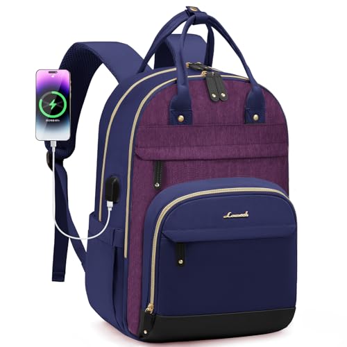 LOVEVOOK Backpack for Women (Purple-Blue-Black)