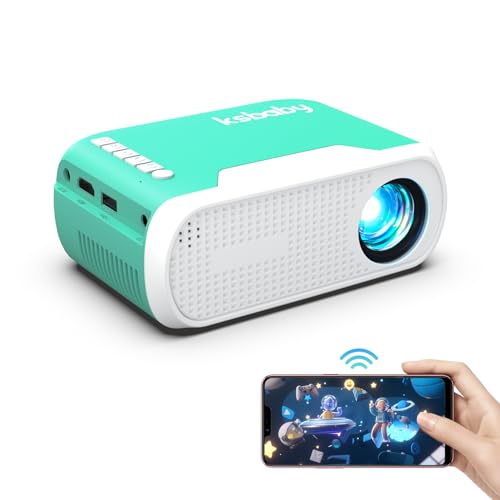Mini Projector WiFi Home Theater Portable Projector, Phones Can Be Connected to The Movie Projector Via WiFi or Via Data Cable, Compatible With Smartphone/ Tablet/ Laptop/ TV Stick/ USB Drive