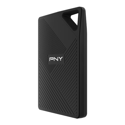 PNY RP60 2TB Portable SSD - Up to 2000MB/s, USB-C, USB 3.2 Gen2x2 - Rugged, IP65 Rated, Water/Dust/Drop Resistant - For Photos, Videos, Gaming and more - External Solid-State Drive - PSD0CS3060-2TB-RB
