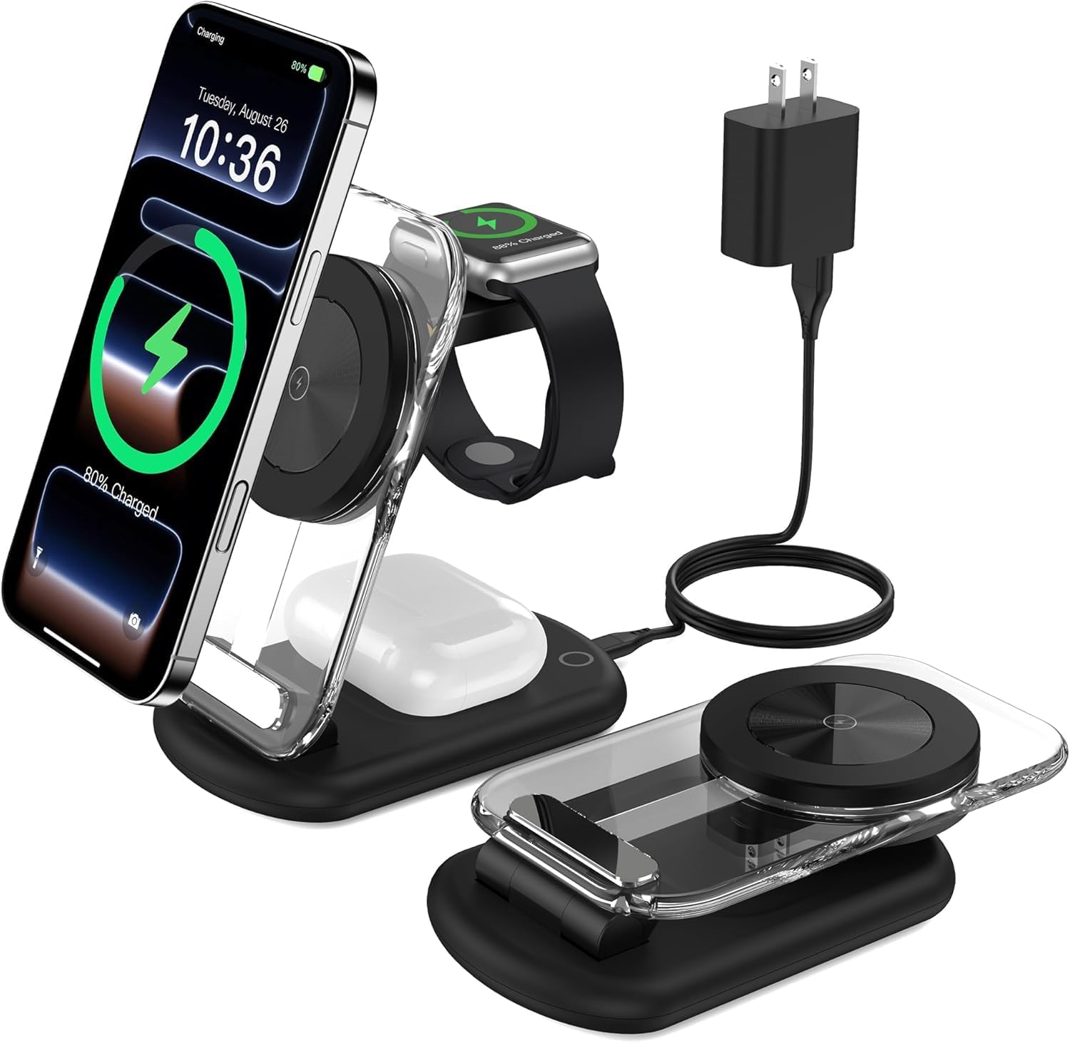 Mukiya 3 in 1 Magnetic Wireless Charging Station