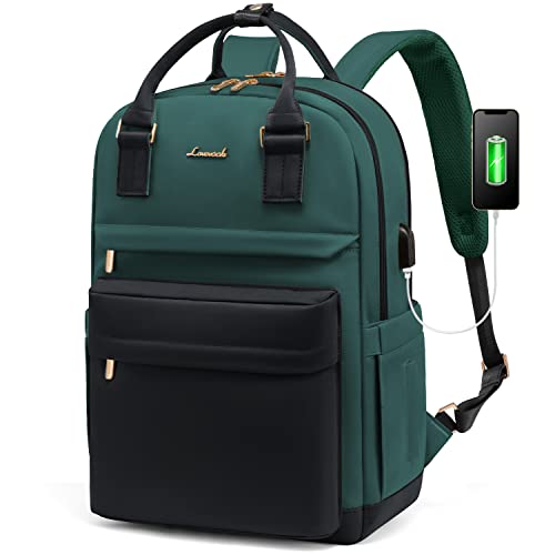 LOVEVOOK Laptop Backpack for Women 15.6 Inch Laptop Bag with USB Port, Fashion Waterproof Backpacks Teacher Nurse Stylish Travel Bags Vintage Daypacks for College Work