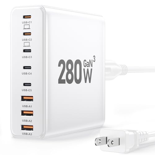Ediliow 280W 8-Port GaN Charger