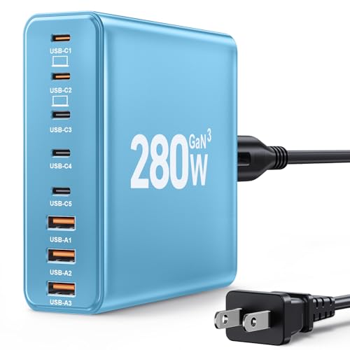 Ediliow 280W USB C Charger Block (Blue)