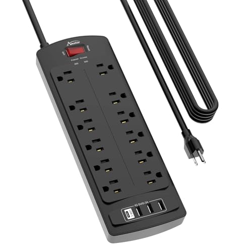 Alestor 12‑Outlet Surge Protector