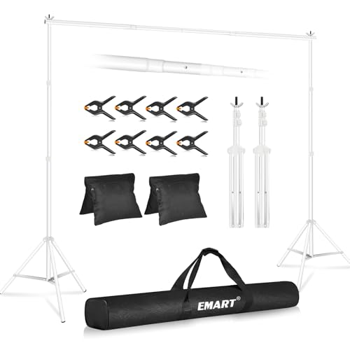 EMART Backdrop Stand 10x8.5ft (White)