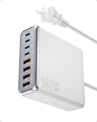 Caxdon 140W USB C Charger (8-Port)