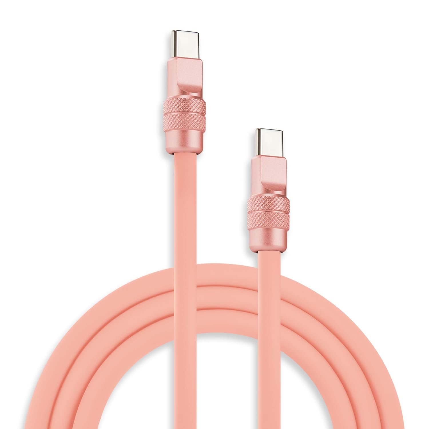 chubbycable Chubby 2.0 Fast Charging Cable Durable Soft Silicone USB C Cable 240W Extra Thick Charger Cord Compatible with iPhone 17-15 Series iPad, Pink+Pink, Type-C to Type-C, 19.6 FT