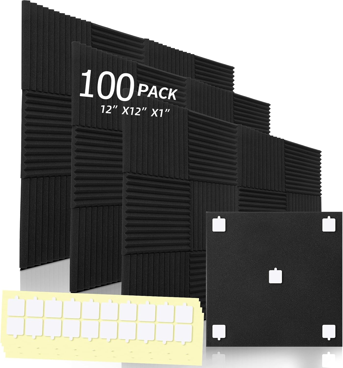 100 Pack Acoustic Foam Panels