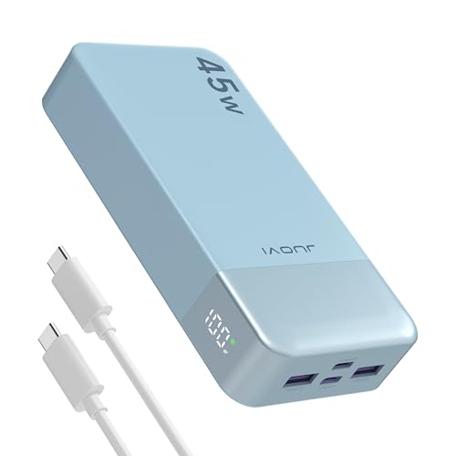 J2621 Power Bank Portable Charger,20000mAh 45W PD3.0 QC 4.0 Fast Charging Battery Pack with LED Display,2 USB-C,2 USB-A for iPhone Tablet MacBook