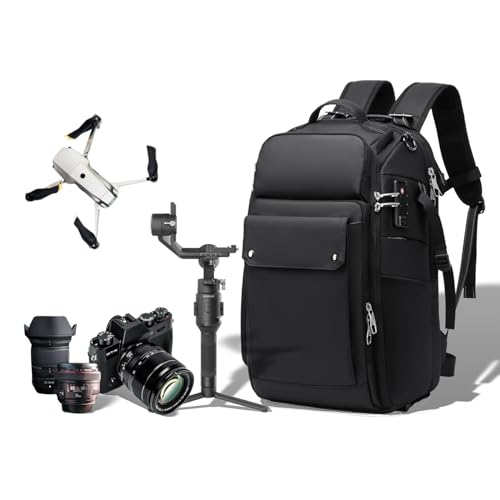 Camera Backpack Large, Waterproof (Black)