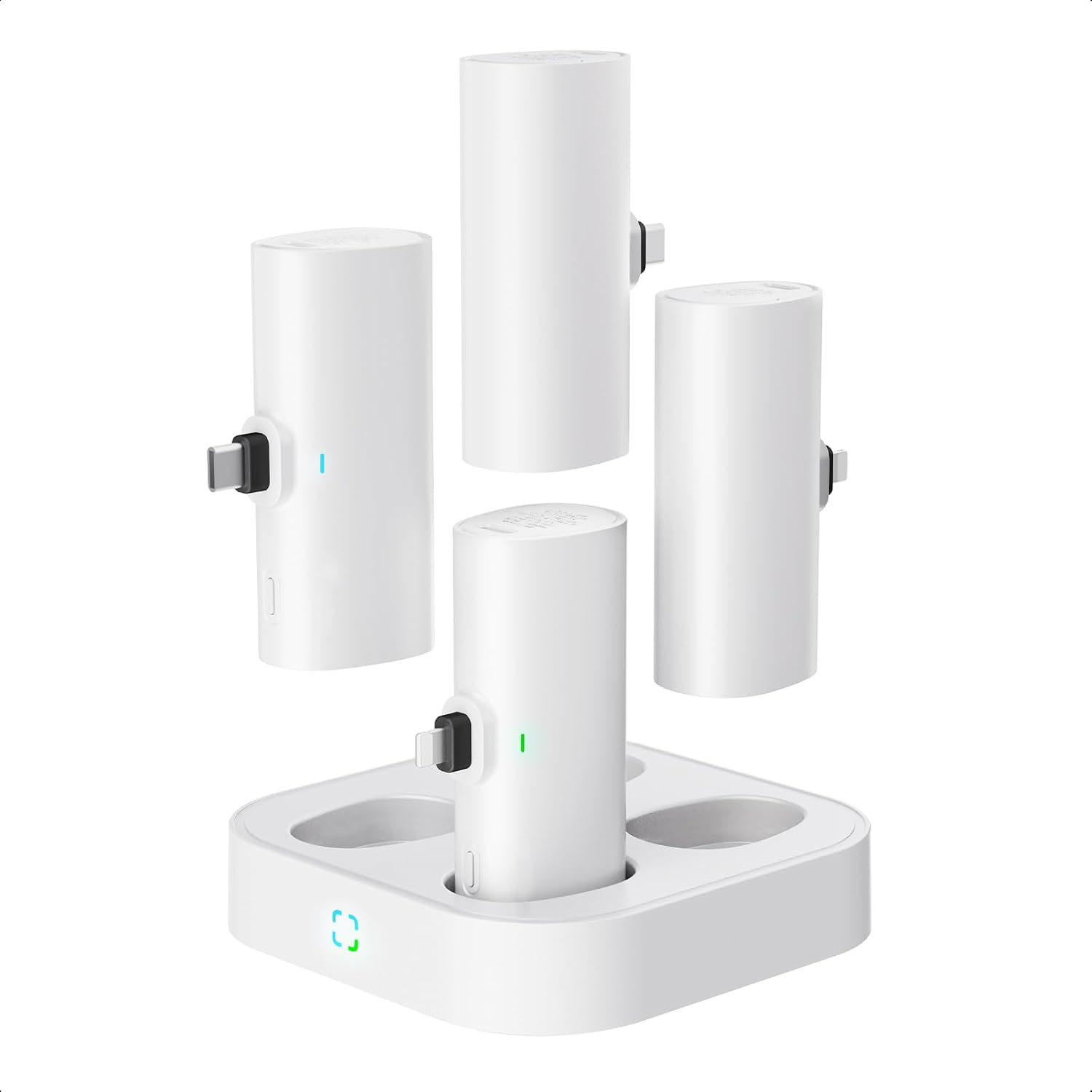 Family Small Portable Charger 4000mAh 4 Packs Charging Station Set, Shared Power Bank Kit Compatible with iPhone 14 Series(2 Pack) and USB-C iPhone 15 Series(2 Pack) Battery Pack for Travel, Party