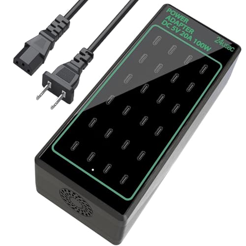 24-Port 100W USB C Charging Station