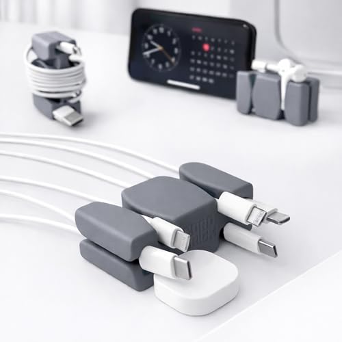 CordBrick 4pk Weighted Cord Holder (Gray/Charcoal)