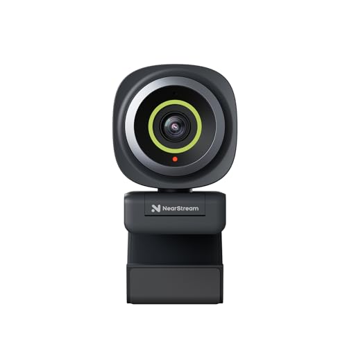 NearStream 2K Webcam for PC, Full HD 1080P Webcam with Noise-Canceling Mic, Auto Focus,Software Control, Adjustable FOV, Plug&Play, Compact Web Camera for Desktop Computer for Zoom/Skype/Teams (V02AF)