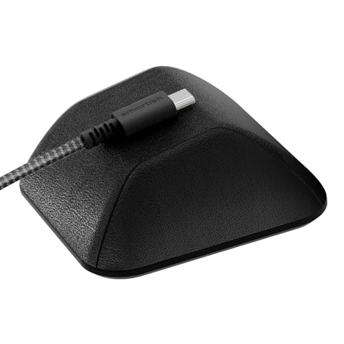 Smartish Magnetic Cord Holder - Cable Wrangler Organizer with Magnet Clips for Charger Management on Desktop, Nightstand, or Side Table for All Cables, USB-C, Lightning Cables - Black Tie Affair