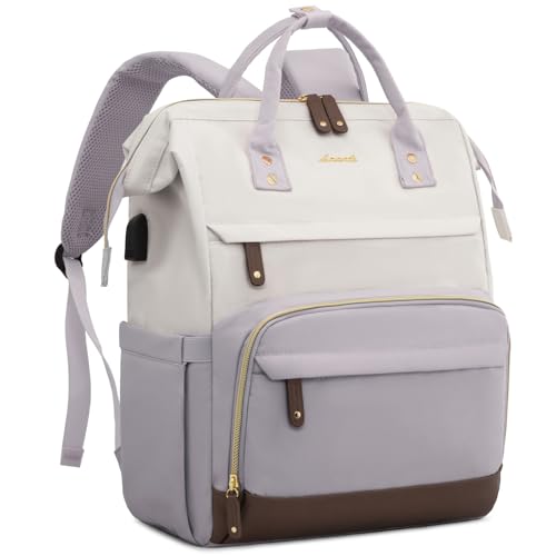 LOVEVOOK Laptop Backpack for Women, 15.6 Inch Work Business Backpacks Purse With Large Capacity, Waterproof Nurse Bag College Bookbag for School, Waterproof Casual Daypack for Travel