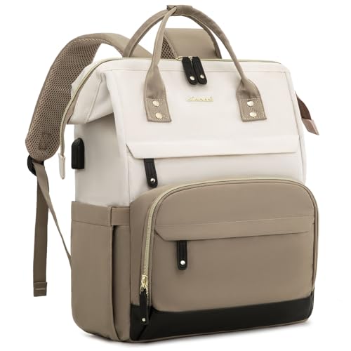 LOVEVOOK Laptop Backpack for Women, 15.6 Inch Work Business Backpacks Purse With Large Capacity, Waterproof Nurse Bag College Bookbag for School, Waterproof Casual Daypack for Travel