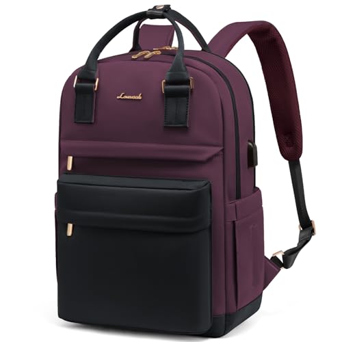 LOVEVOOK Laptop Backpack for Women Men, 17.3 Inch Laptop Bag with USB Port Fashion Waterproof Backpacks Teacher Nurse Stylish Travel Bags Vintage Daypacks for College, Work