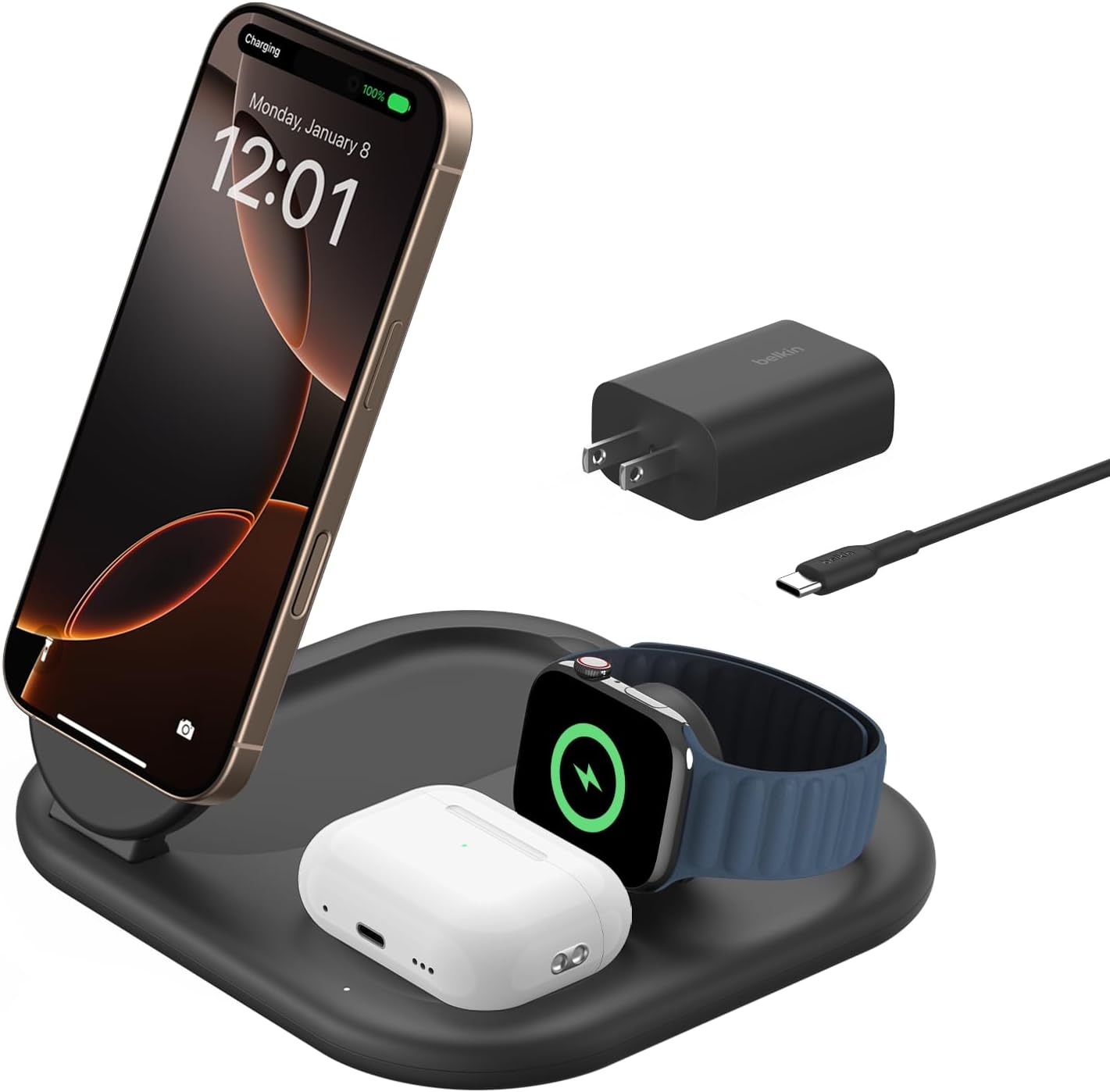 Belkin 3‑in‑1 MagSafe Foldable Charger