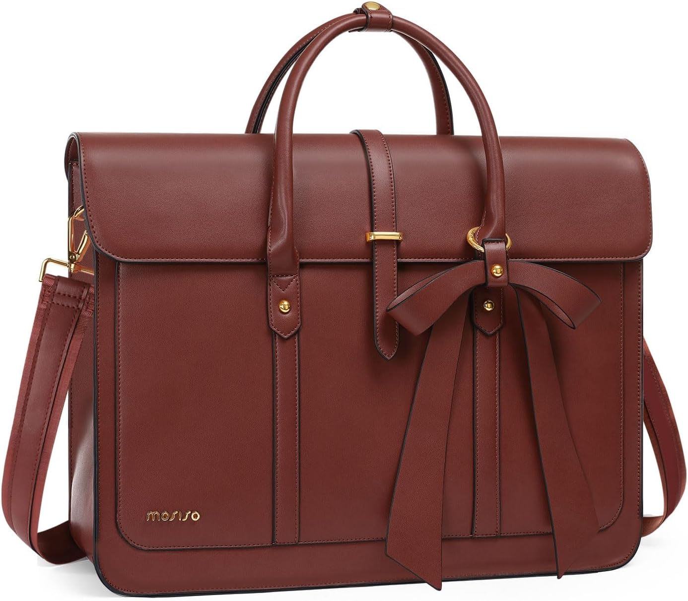MOSISO 15-16" PU Leather Convertible Bag