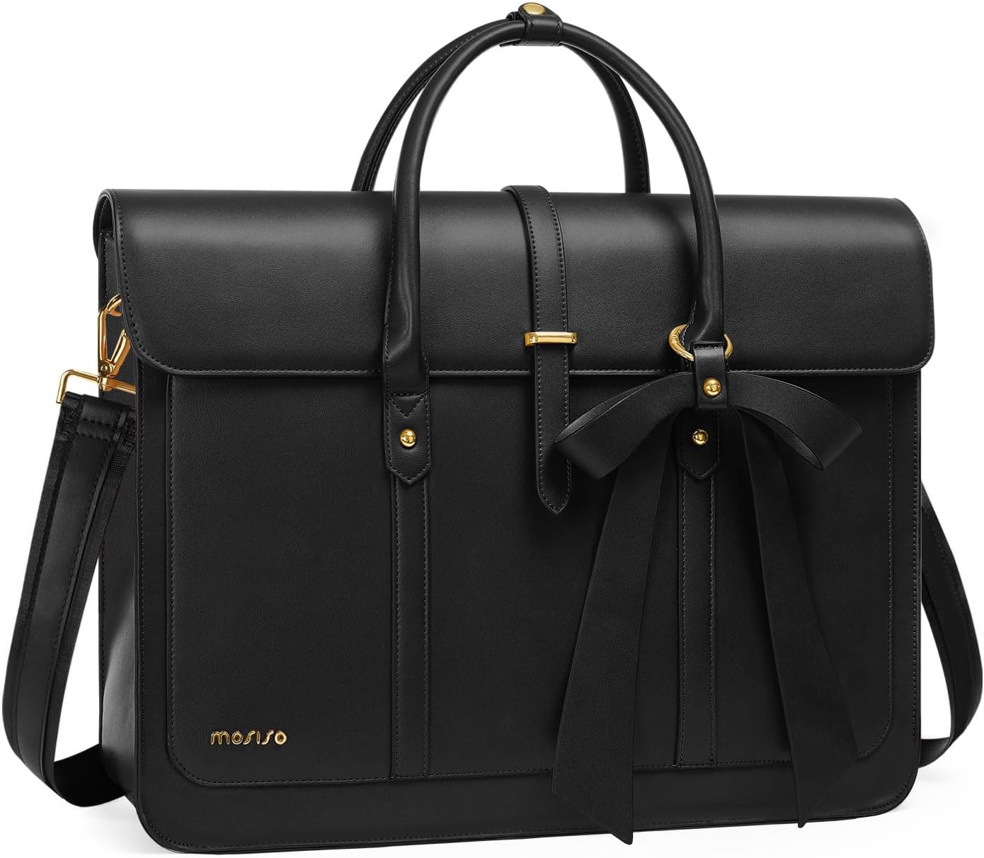 MOSISO 17" PU Leather Convertible Bag