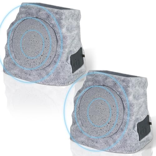 2-Pack Solar Powered Rock Speakers (GGII)