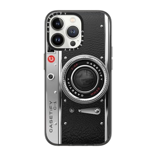 CASETIFY Compact iPhone 13 Pro Case [4 ft. 2X Military Grade Drop Protection/Slim/Lightweight] - Camera Case - Classic - Clear Black