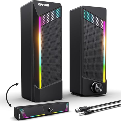 OFFSIR Computer Speakers, 2 in 1 PC Speaker