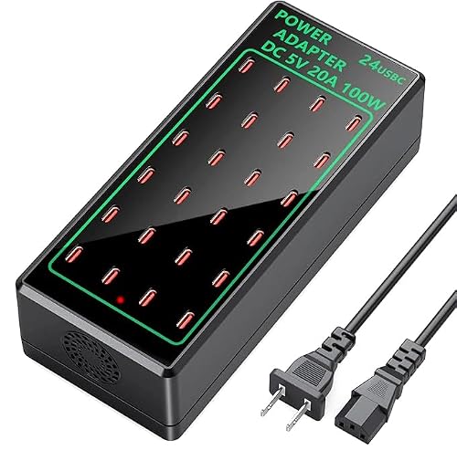 sccvee 24-Port USB Charging Station