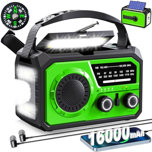 ZZMICHP 16000mAh Emergency Radio (Green)