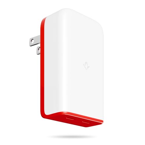 Twelve South PlugBug 50W USB-C Charger Block, 2-Port Fast Charging Block Hub for iPhone, iPad, MacBook & More, with Apple Find My Integration and Folding Prongs for Travel, USB Type C Fast Charger