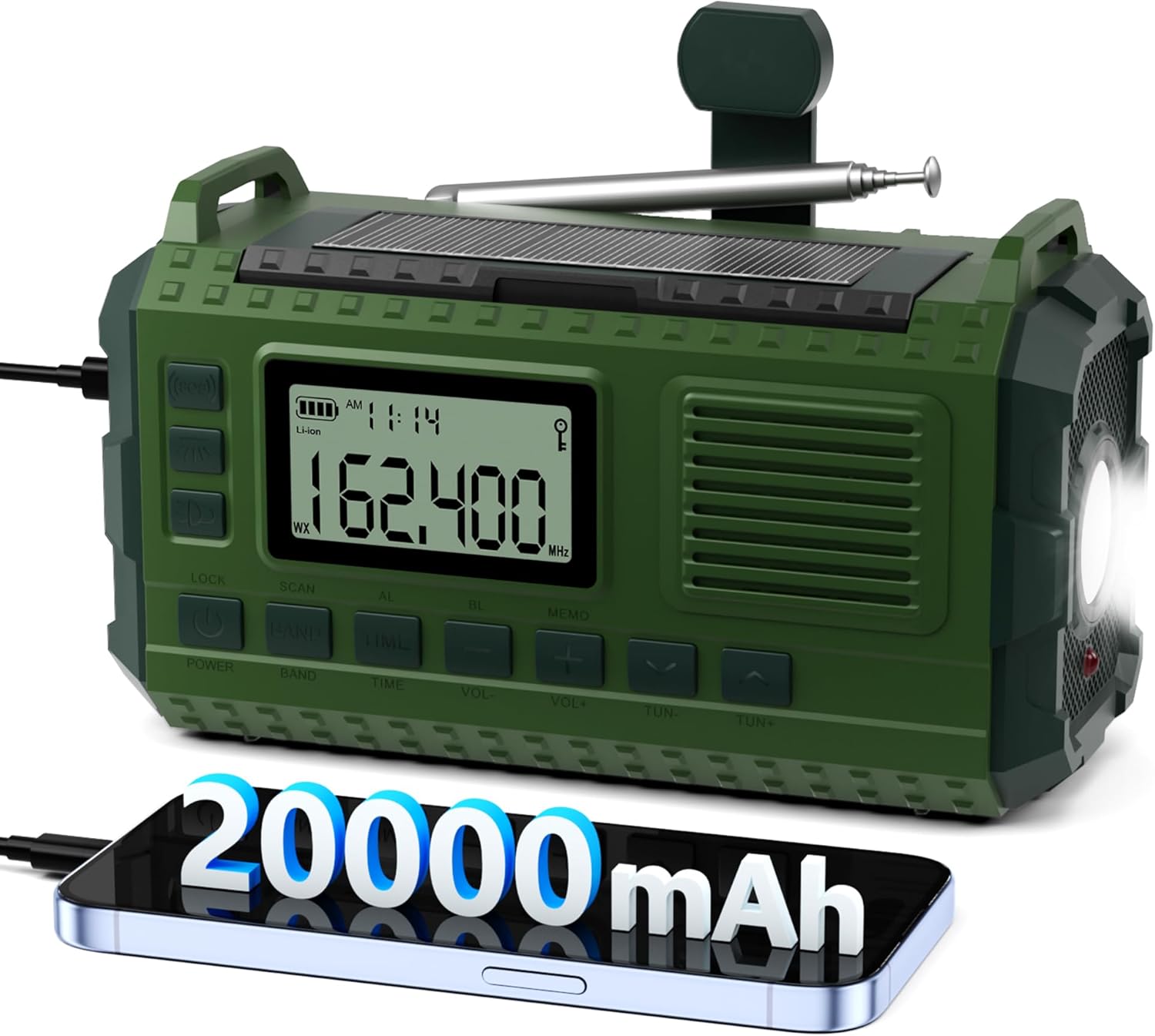 Sttfaishen Emergency Weather Radio (20000mAh)