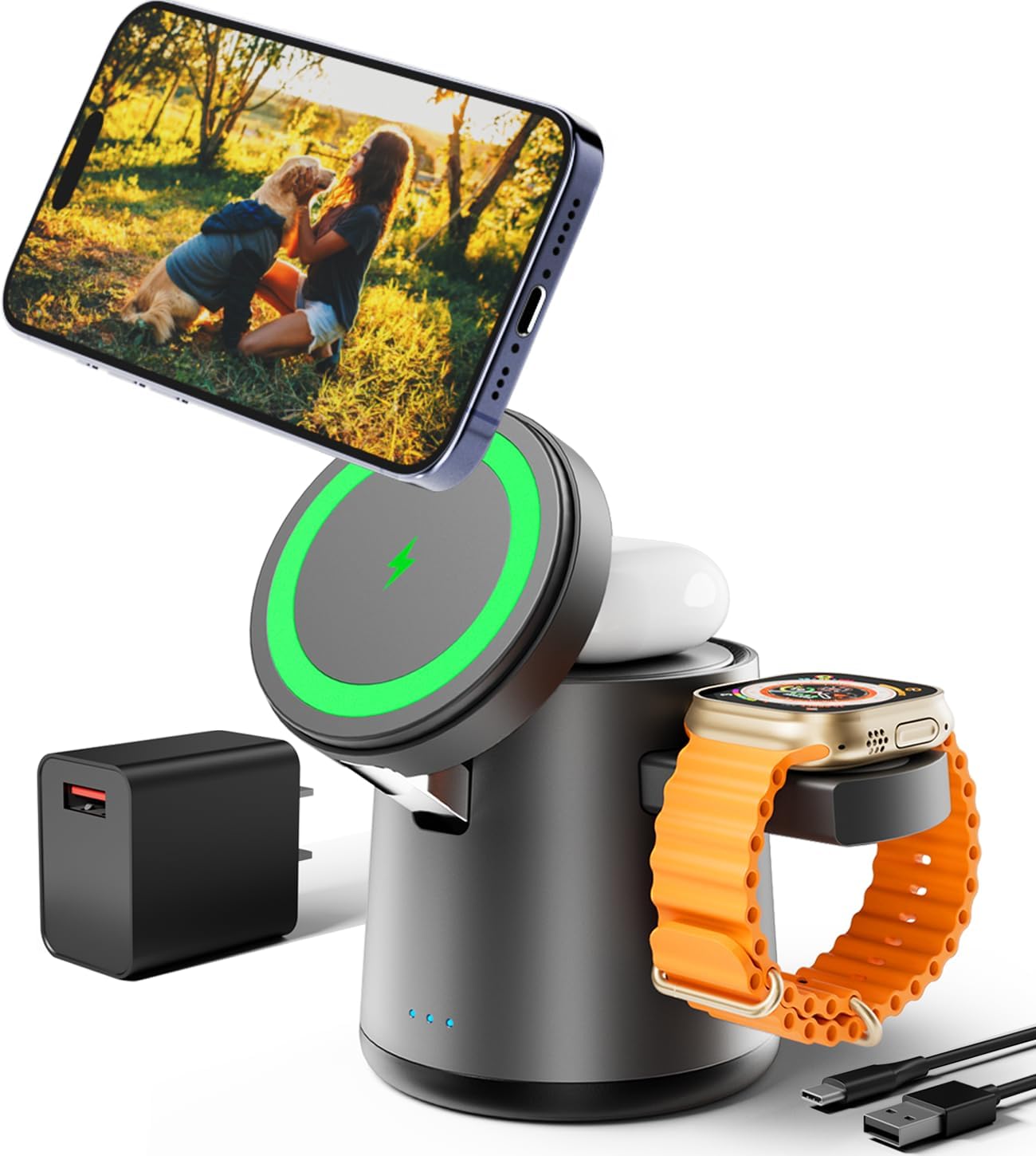 OKflyman 3-in-1 MagSafe Station