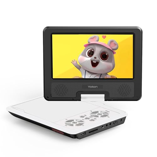 Yoton 9.5" Portable DVD Player (White)