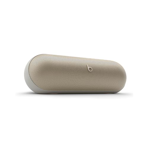 Beats Pill - Bluetooth Speaker and Portable Wireless Charger via USB-C - Up to 24 Hours Battery Life, IP67 Water Resistant, Apple & Android Compatible, Built-in Microphone  Campagne Gold (Renewed)