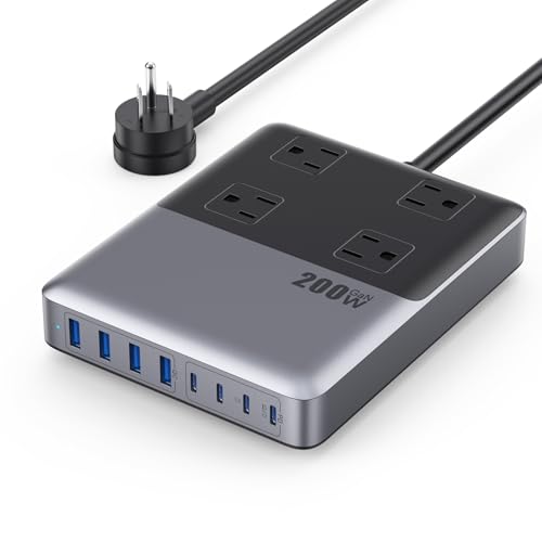 12-in-1 Charging Station USB-C Power Strip (200W)