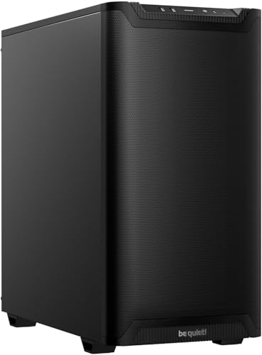 be quiet! Pure Base 501 Airflow Black ATX Case | 2 Preinstalled Pure Wings 3 140mm PWM Fans | Optimized Air Pressure | Compact PC Case | Vertical GPU Installation | USB 3.2 Gen. 2 Type C | BG074