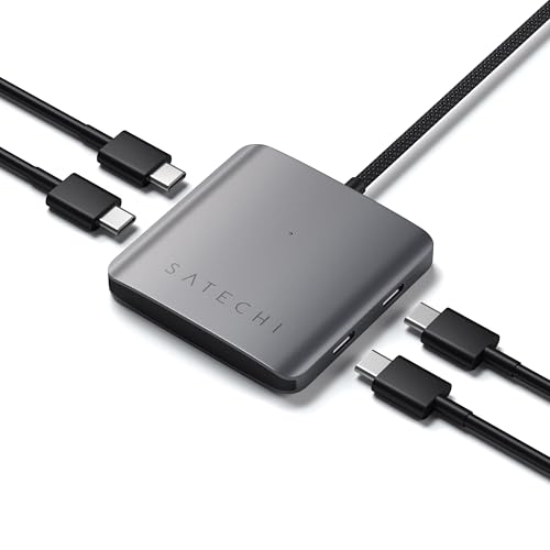 Satechi USB-C Hub: 4-in-1 with 100W Pass-Through & 10Gbps USB 3.2 for MacBook, iPad, Surface, Chromebook & More