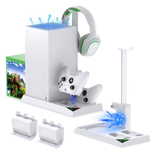 MENEEA Cooling Fan & Charging Stand (White)