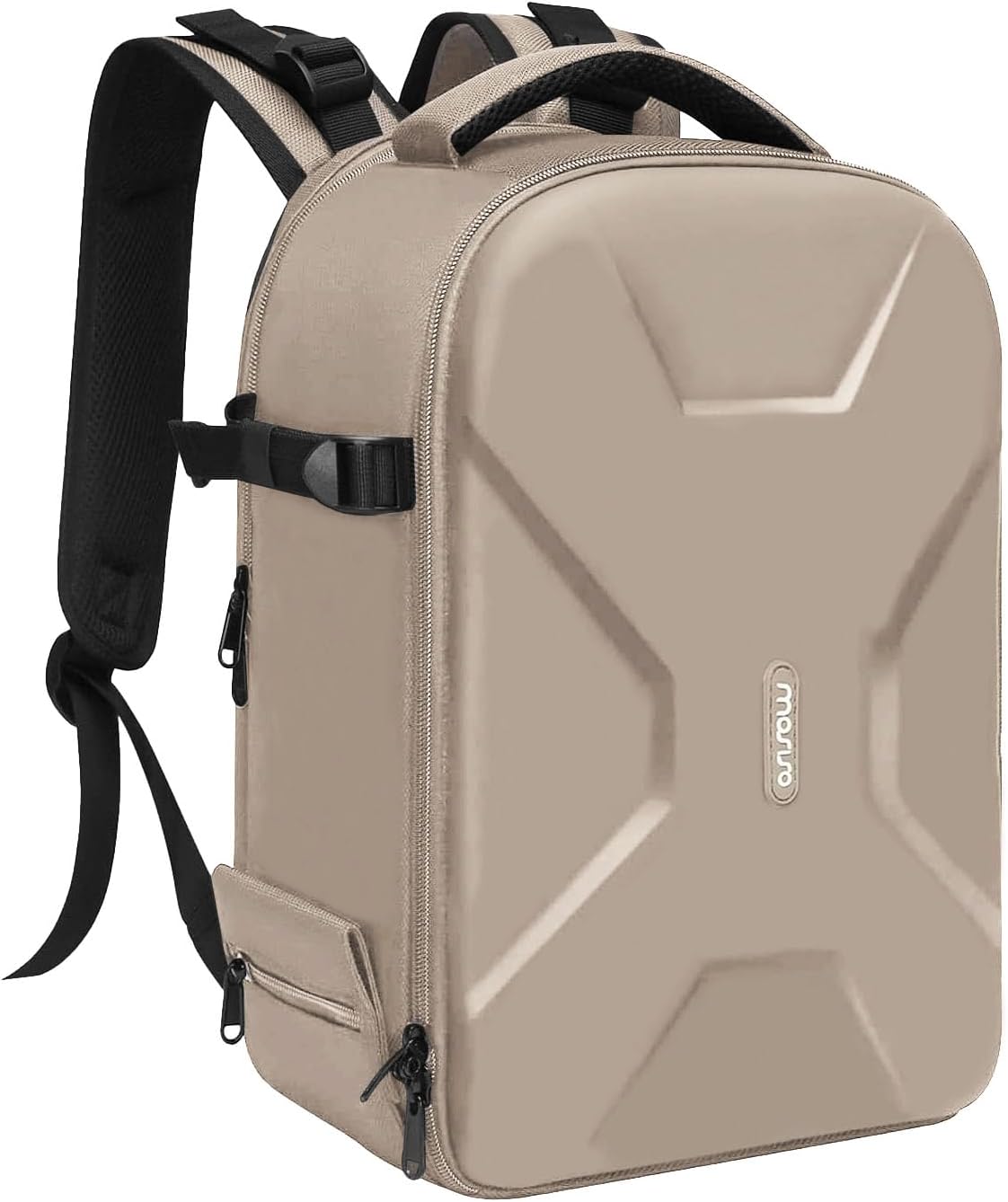 MOSISO Camera Backpack,DSLR/SLR/Mirrorless Photography Camera Bag Full Open Waterproof Hardshell Bag with Insert&Tripod Holder&Laptop Compartment Compatible with Canon/Nikon/Sony, Camel