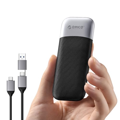 ORICO 1TB Portable SSD, Up to 1050MB/s, Compact with 2 in 1 USB C & A Cable, External Solid State Drives, Reliable Storage for USB C Smartphone, Tablet, PC - M10PRO