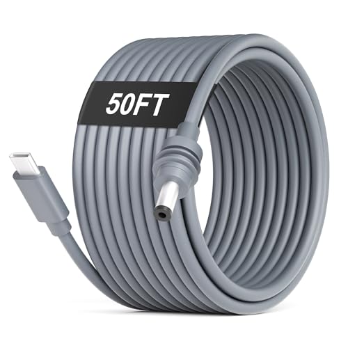 Starlink Mini USB C to DC Power Cord, 50FT Starlink Mini Cable,Type C Input to DC 20V 5A Barrel Jack Cable Work with 100W PD Charger and PD Power Bank Waterproof 18AWG 15M