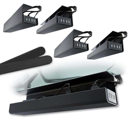 No-Screw Under Desk Cable Management Tray