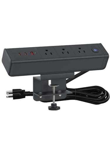 YYSKA Desk Clamp Power Strip (Black)