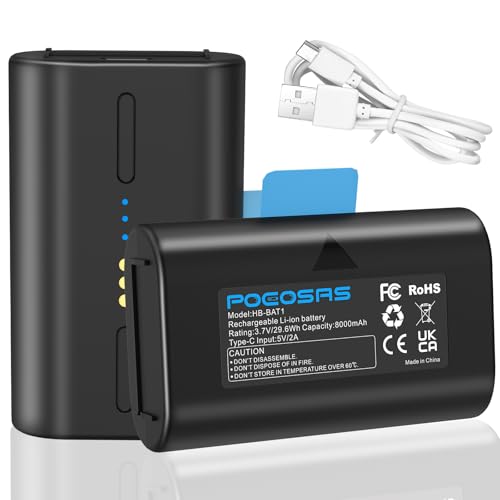 Rechargeable Battery for SimpliSafe Outdoor Camera, 2-Pack 8000mAh Batteries with USB-C Charging Cable, Compatible with SimpliSafe Wireless Outdoor Security Camera CMOB1 CM0B1 SCM301