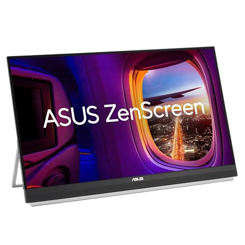ASUS ZenScreen 27 1440P Transportable Monitor (MB27ACF) - QHD (2560 x 1440), IPS, 100Hz, USB-C PD 70W, Speakers, Carrying Handle, Kickstand, C-clamp, Sub-woofer, 2.1 Channel Audio, 3 yr Warranty