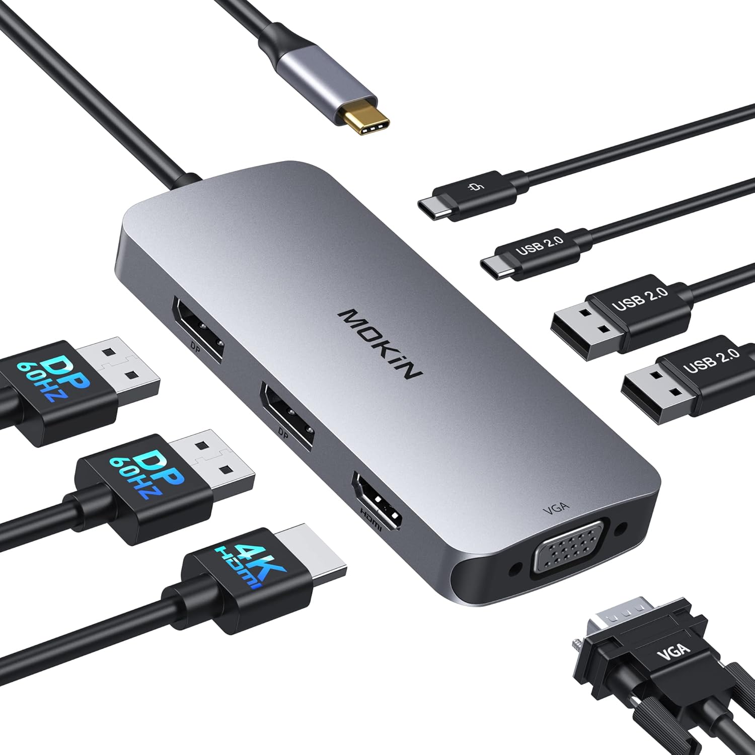 MOKiN 8-in-1 USB C Docking Station