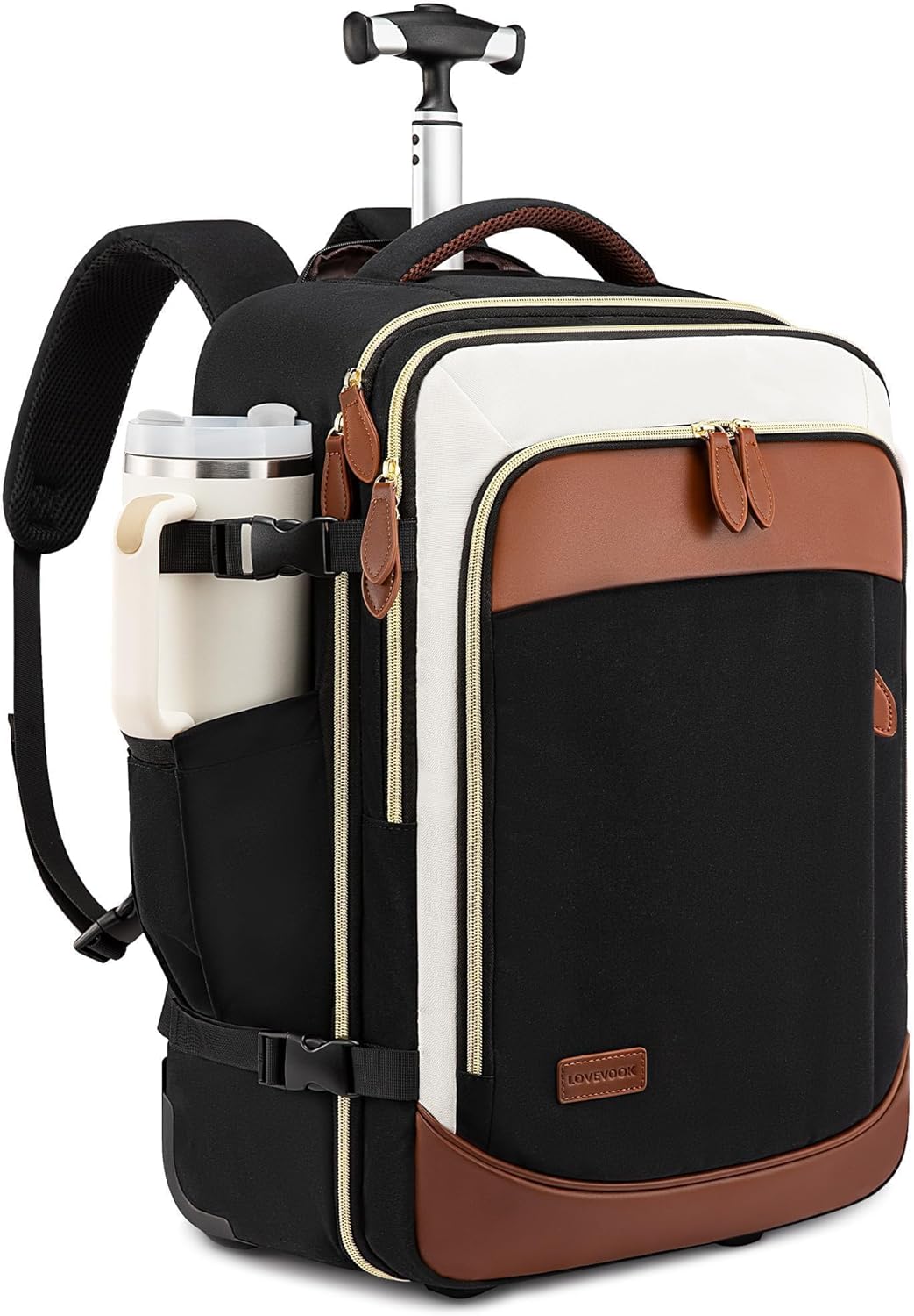 LOVEVOOK 50L Rolling Backpack