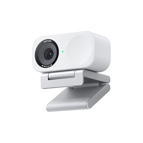 Insta360 Link 2C - 4K Webcam for PC/Mac, 1/2" Sensor, Auto Framing, HDR, AI Noise-Canceling Mic, Gesture Control for Streaming, Video Calls, Gaming, Works with Zoom, Teams, Twitch & More